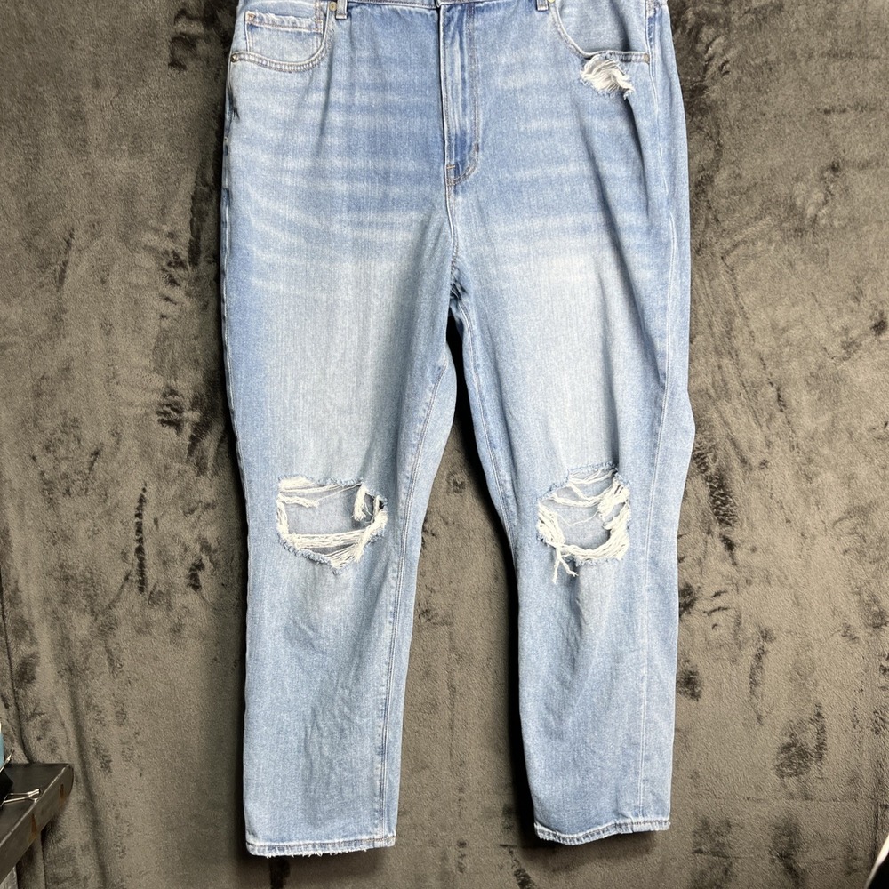 American Eagle Jeans Women‎ 18 Mom Jean Straight Distressed Denim